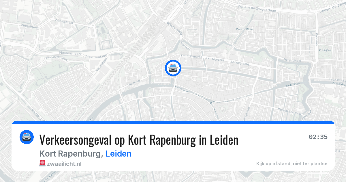 Verkeersongeval op Kort Rapenburg in Leiden — 6 jun 2026