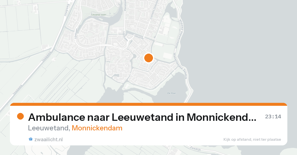 Ambulance naar Leeuwetand in Monnickendam — 21 aug 2026