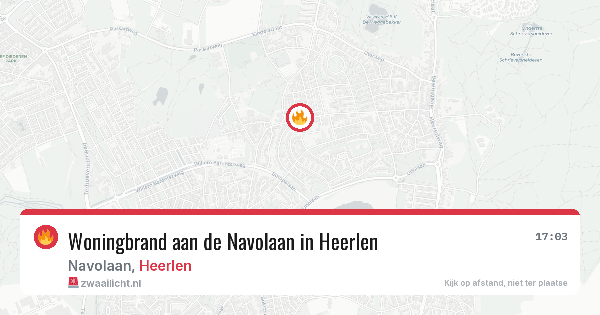 Woningbrand aan de Navolaan in Heerlen — 26 jun 2026