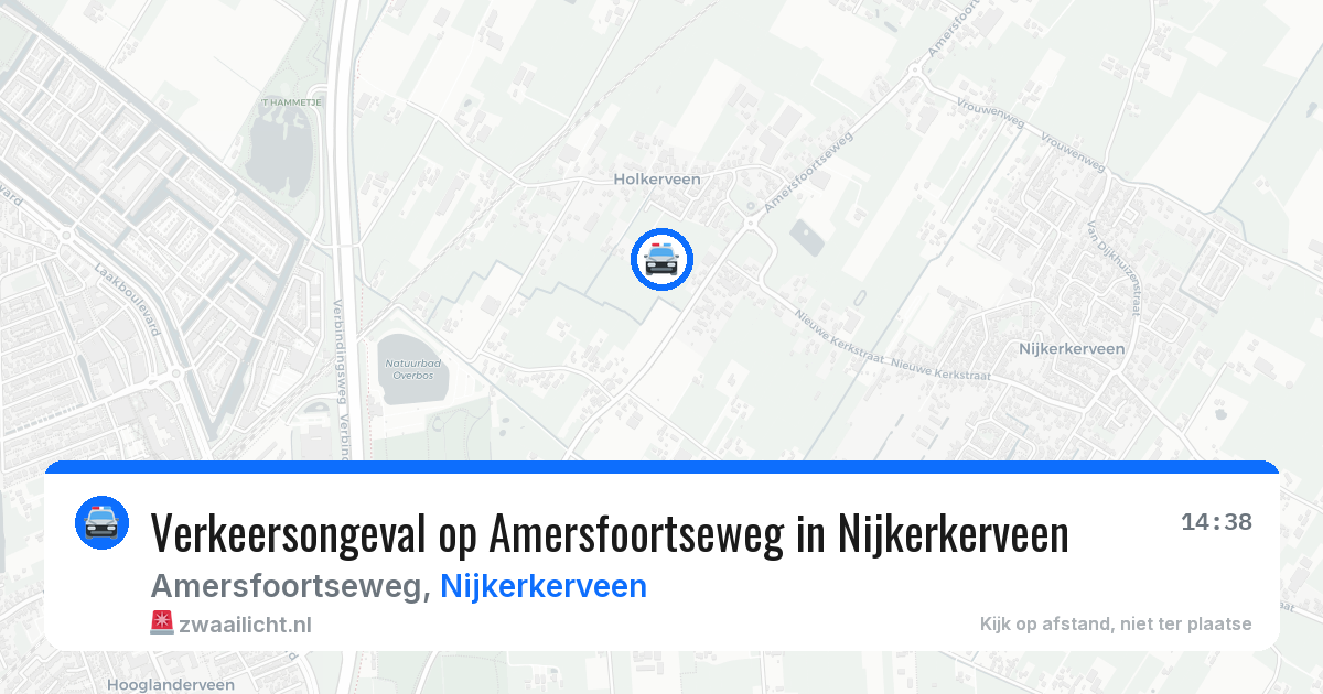 Verkeersongeval op Amersfoortseweg in Nijkerkerveen — 13 feb 2026