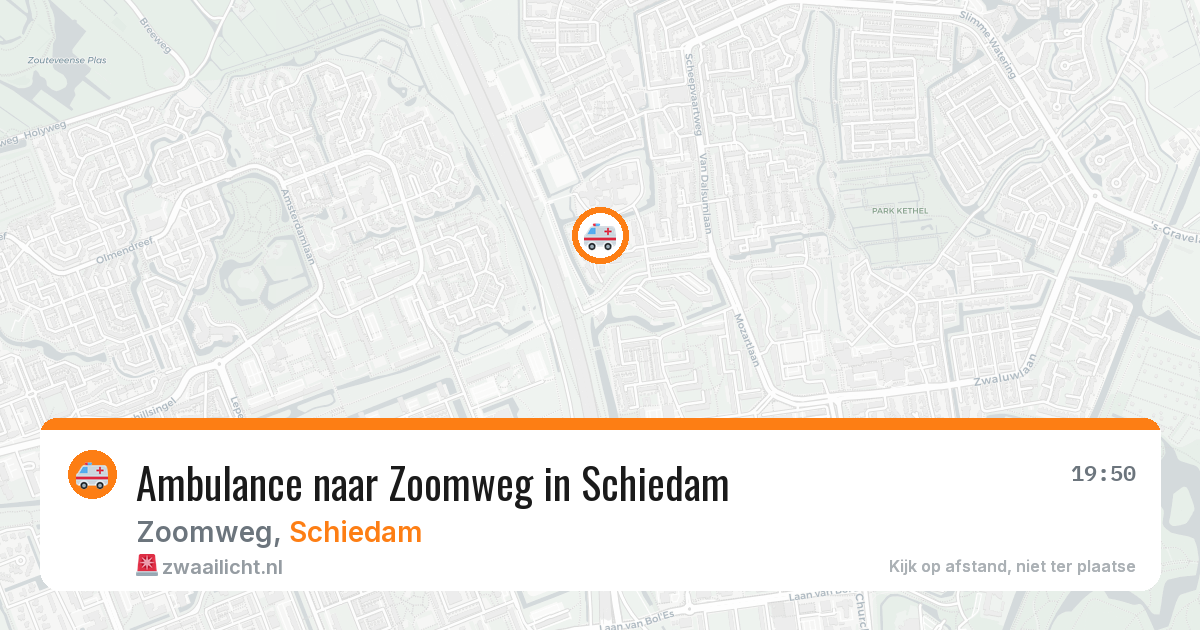 Ambulance naar Zoomweg in Schiedam — 9 apr 2026