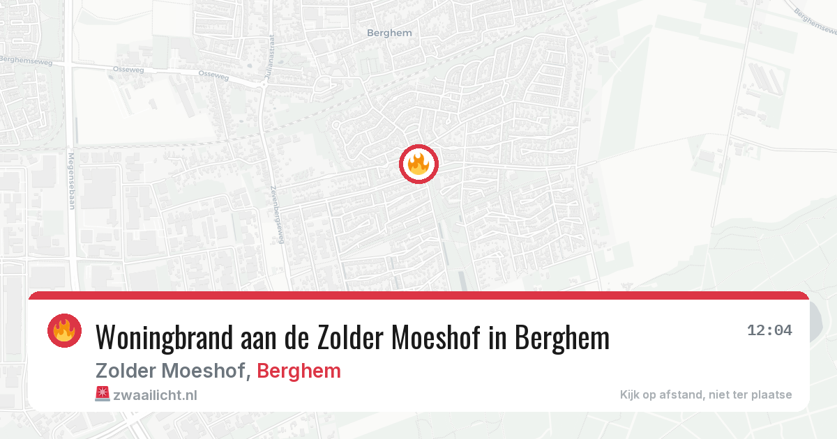 Woningbrand aan de Zolder Moeshof in Berghem — 5 feb 2026