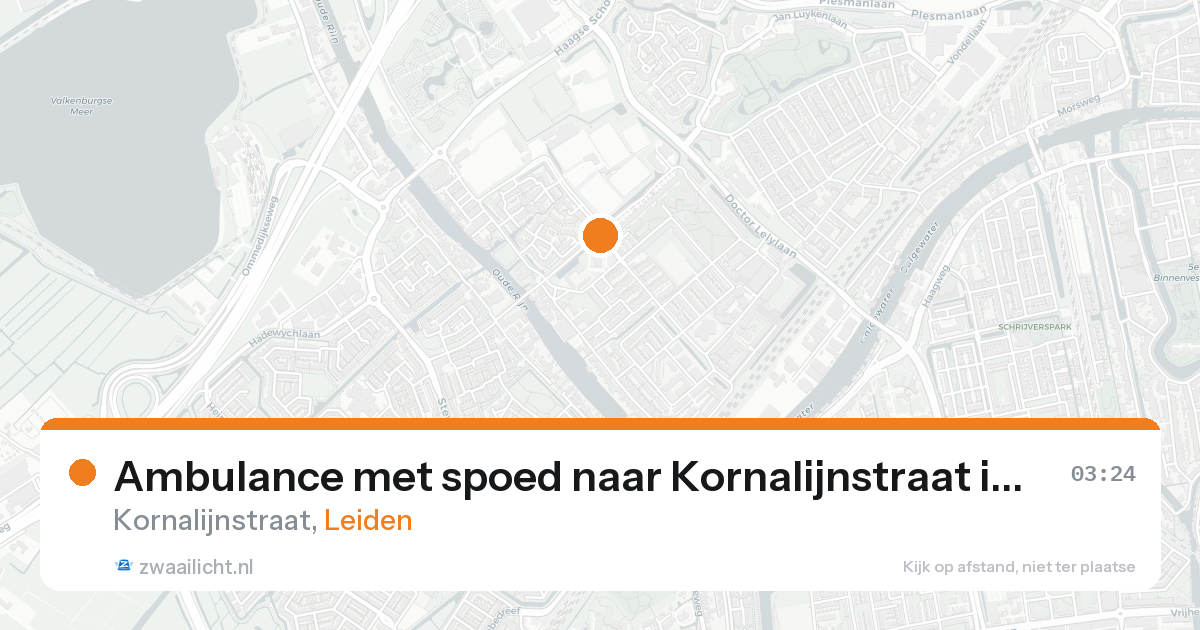 Ambulance met spoed naar Kornalijnstraat in Leiden — 24 aug 2026