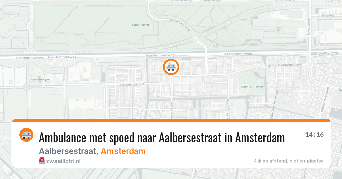 Ambulance met spoed naar Aalbersestraat in Amsterdam — 31 mrt 2026