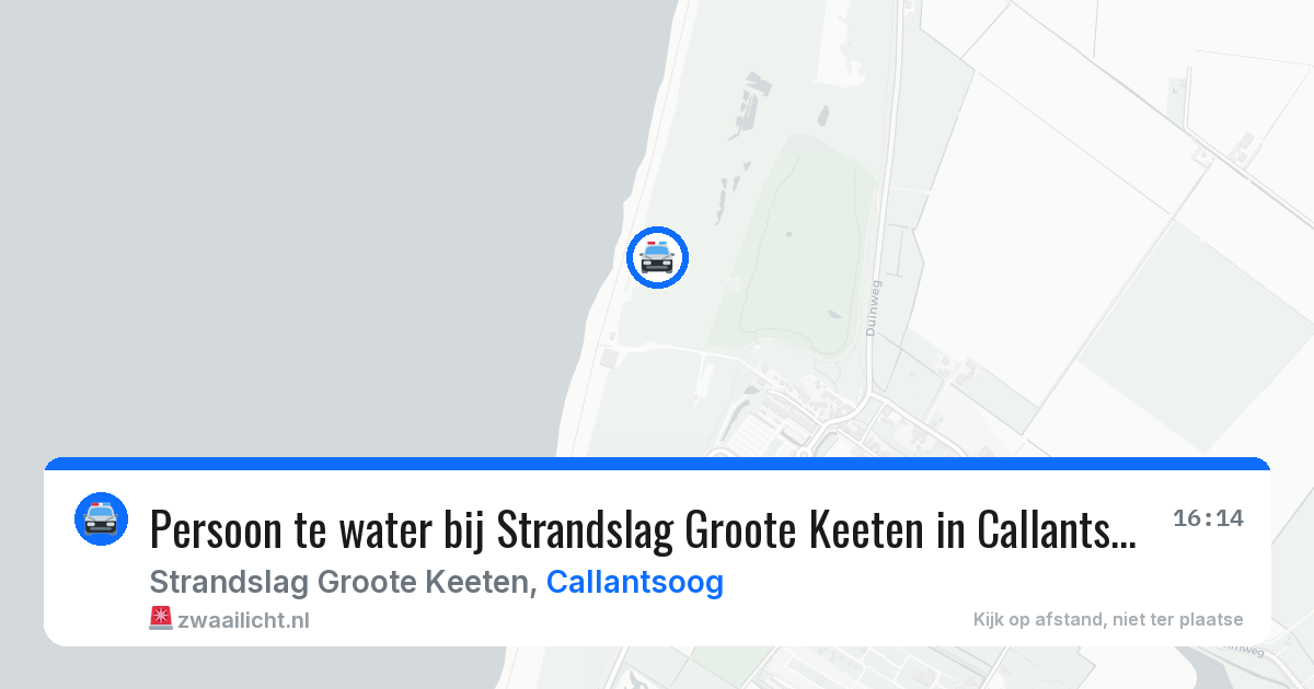 Persoon te water bij Strandslag Groote Keeten in Callantsoog — 4 jul 2026