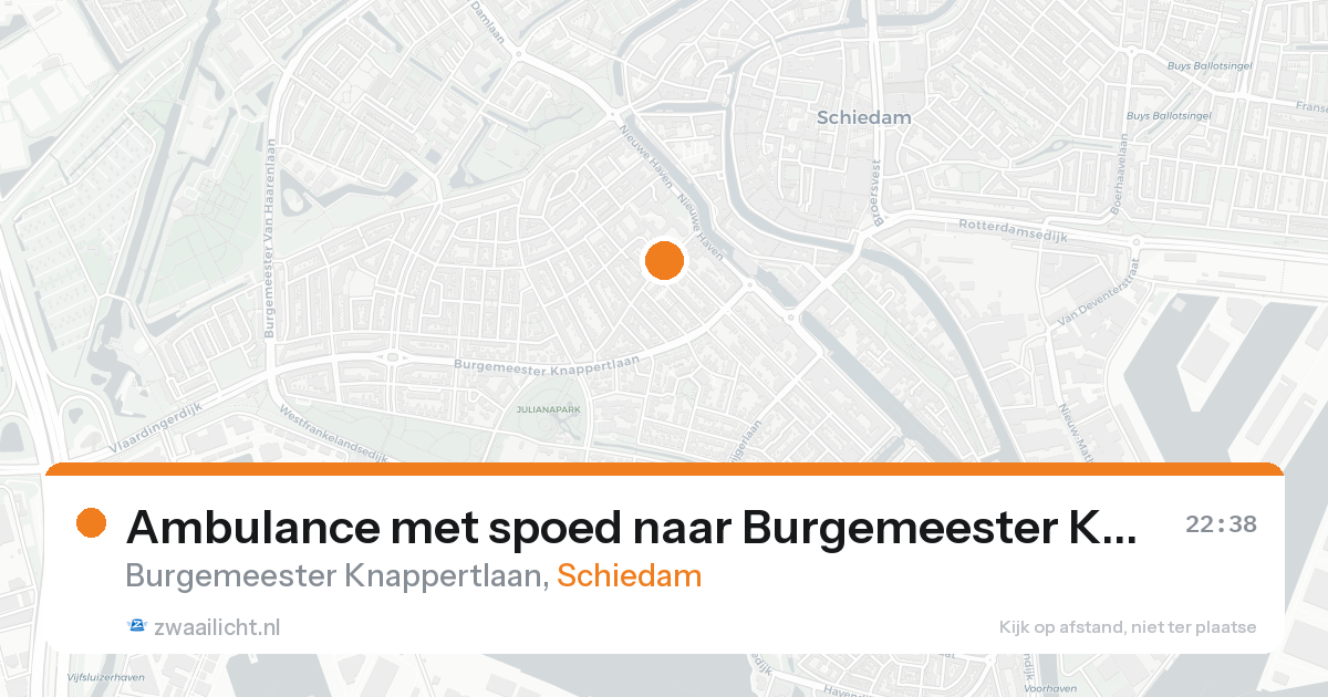 Ambulance met spoed naar Burgemeester Knappertlaan in Schiedam — 30 jan 2026