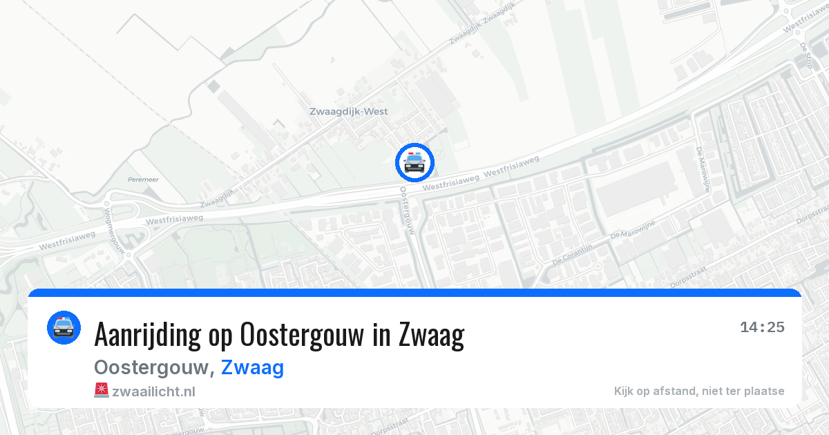 Aanrijding op Oostergouw in Zwaag — 4 mei 2026