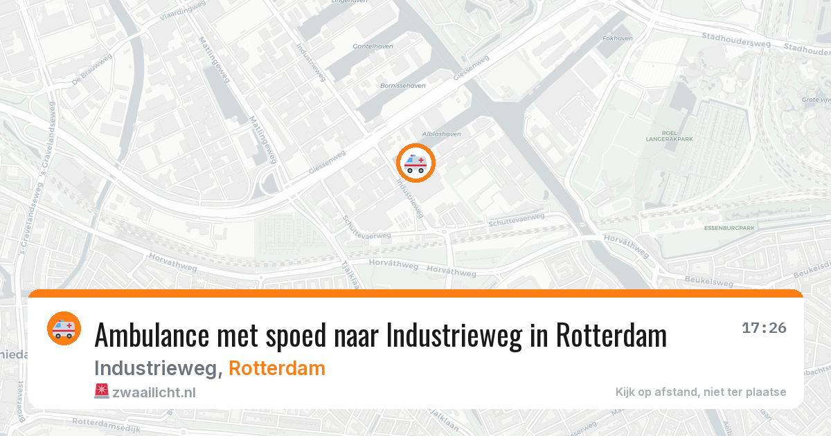 Ambulance met spoed naar Industrieweg in Rotterdam — 24 jun 2026