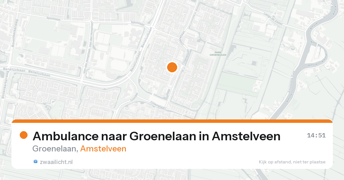Ambulance naar Groenelaan in Amstelveen — 27 mei 2026