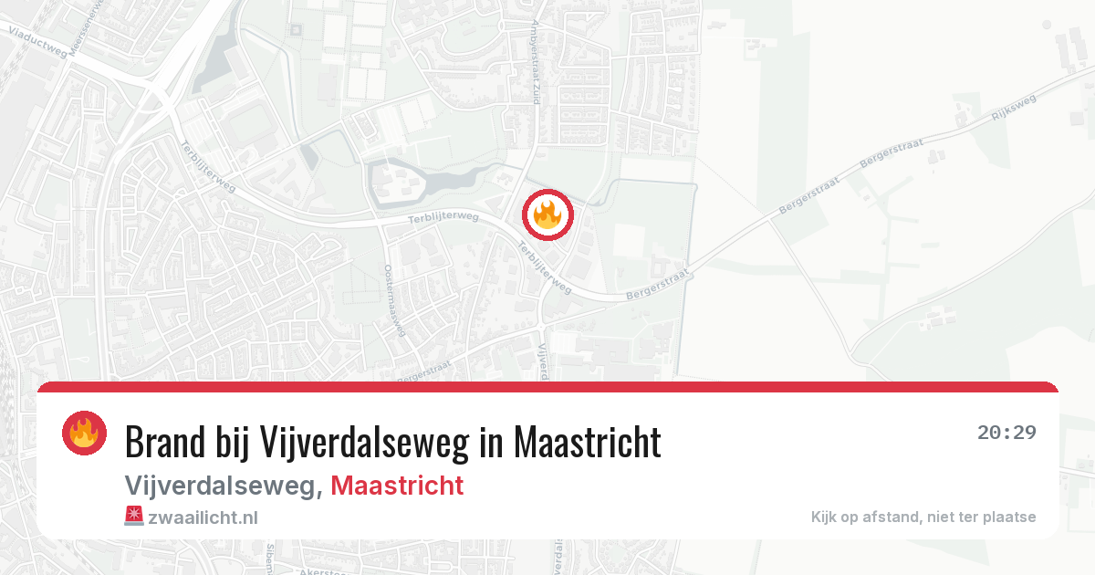 Brand bij Vijverdalseweg in Maastricht — 30 mei 2026