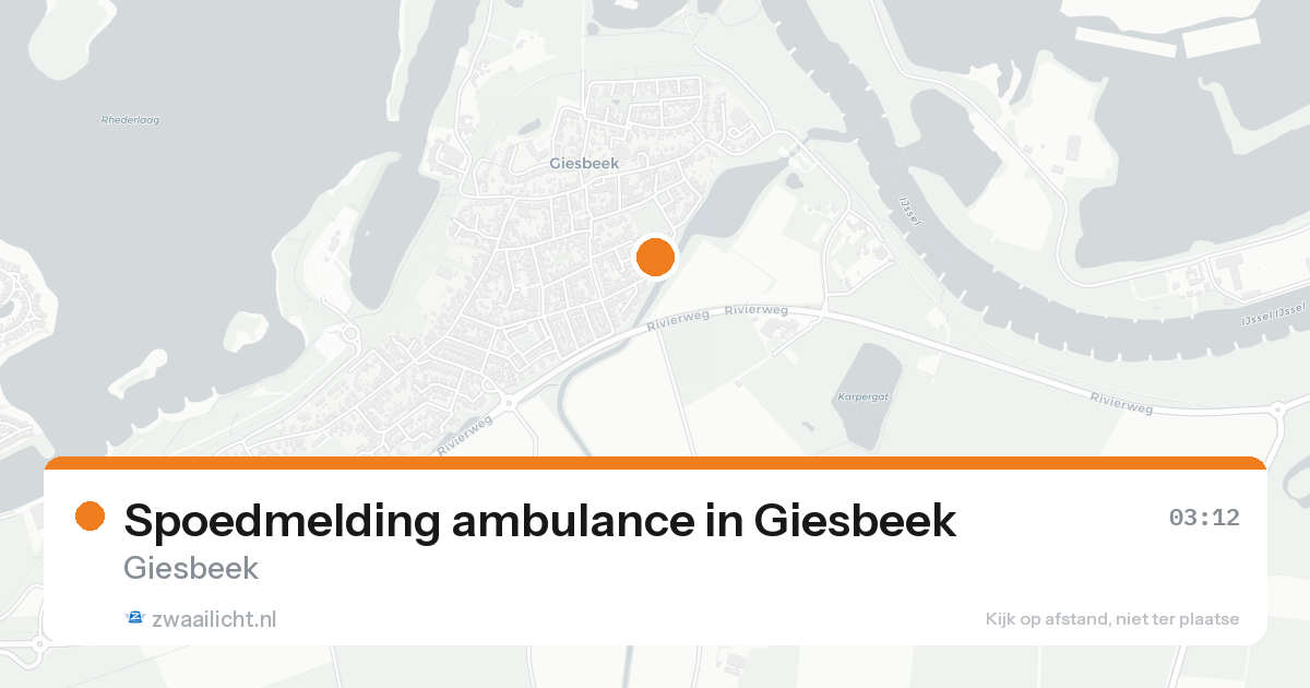 Spoedmelding ambulance in Giesbeek — 17 aug 2026