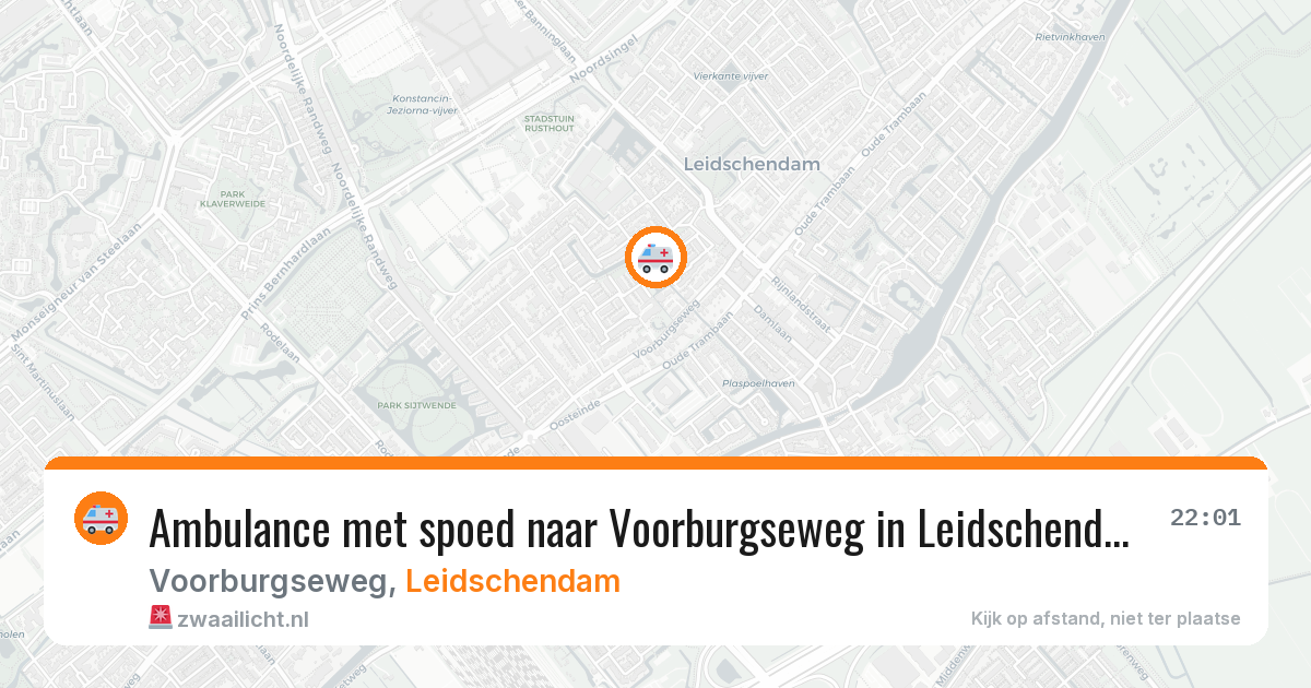 Ambulance met spoed naar Voorburgseweg in Leidschendam — 31 jul 2026