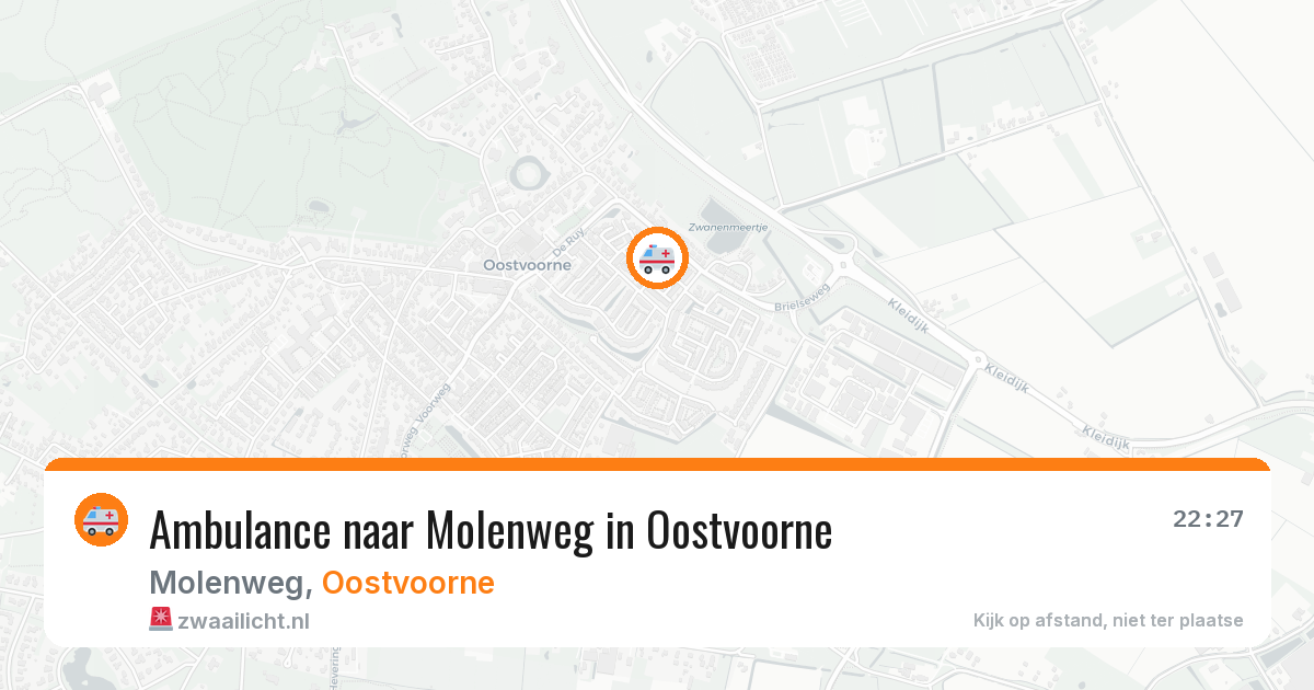 Ambulance naar Molenweg in Oostvoorne — 9 aug 2026