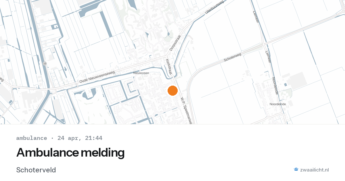 Ambulance melding — 24 apr 2026