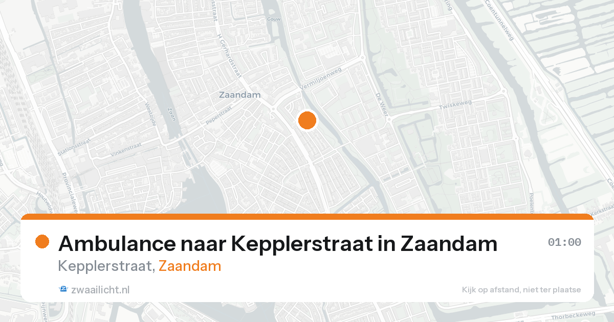 Ambulance naar Kepplerstraat in Zaandam — 18 aug 2026