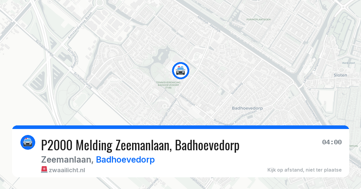 P2000 Melding Zeemanlaan, Badhoevedorp — 24 mrt 2026