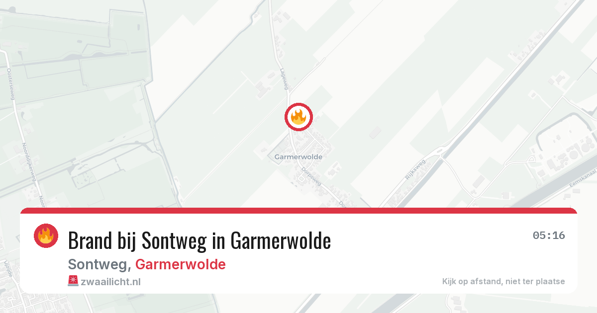 Brand bij Sontweg in Garmerwolde — 6 jul 2026