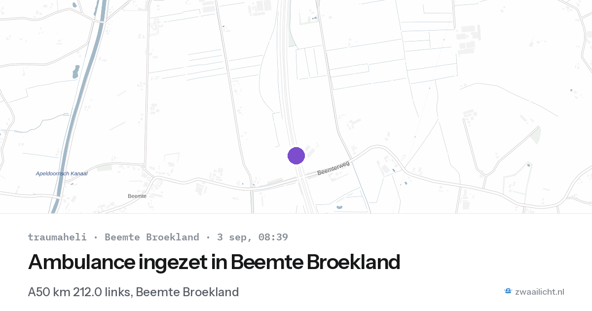 Ambulance ingezet in Beemte Broekland — 3 sep 2026