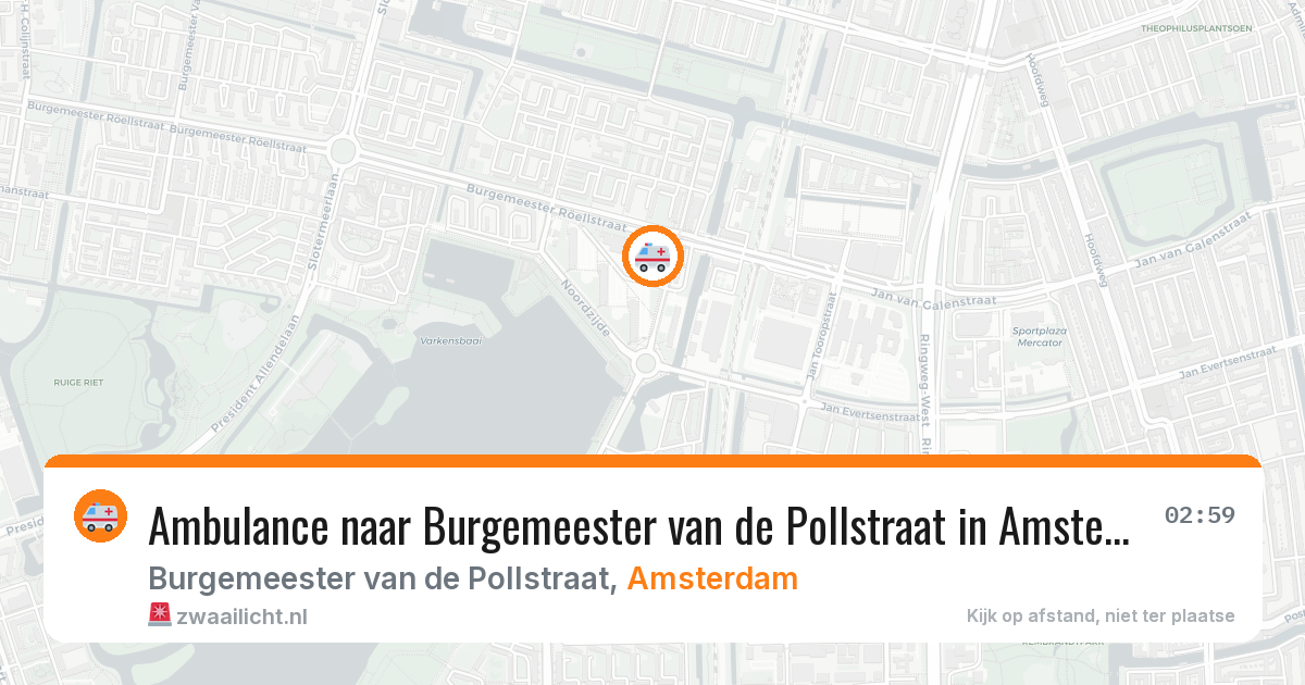 Ambulance naar Burgemeester van de Pollstraat in Amsterdam — 20 jul 2026