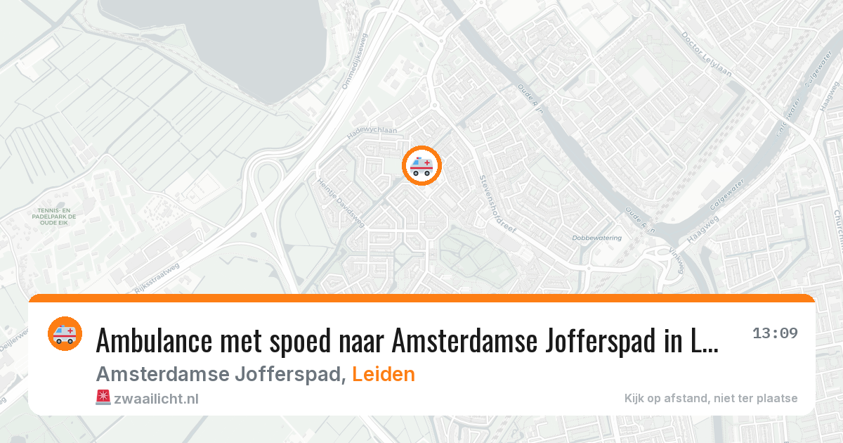 Ambulance met spoed naar Amsterdamse Jofferspad in Leiden — 8 feb 2026