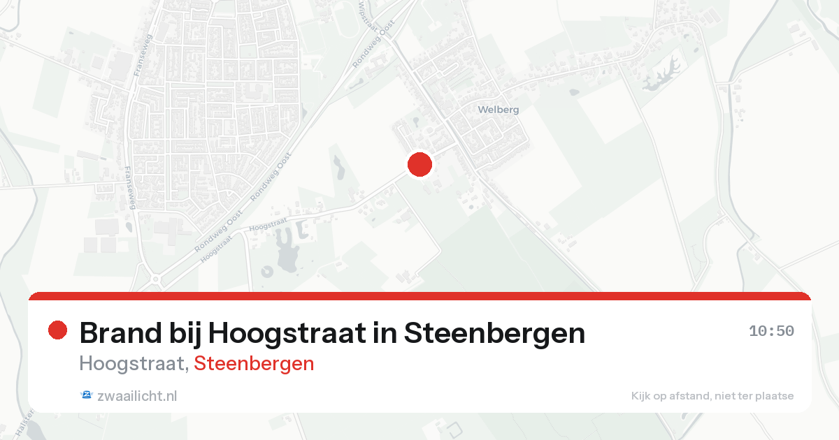 Brand bij Hoogstraat in Steenbergen — 7 feb 2026