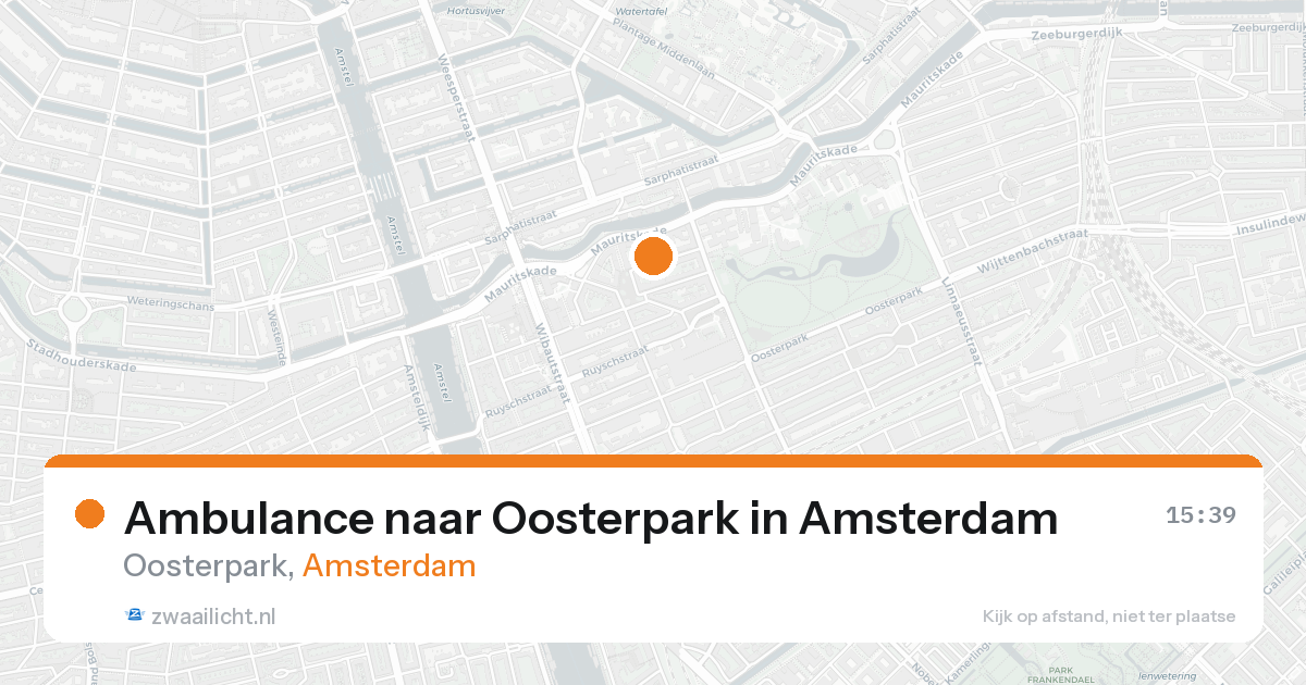 Ambulance naar Oosterpark in Amsterdam — 30 jan 2026