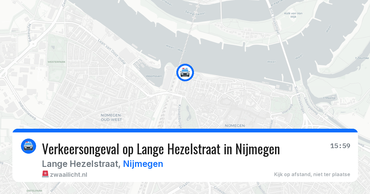 Verkeersongeval op Lange Hezelstraat in Nijmegen — 6 aug 2026