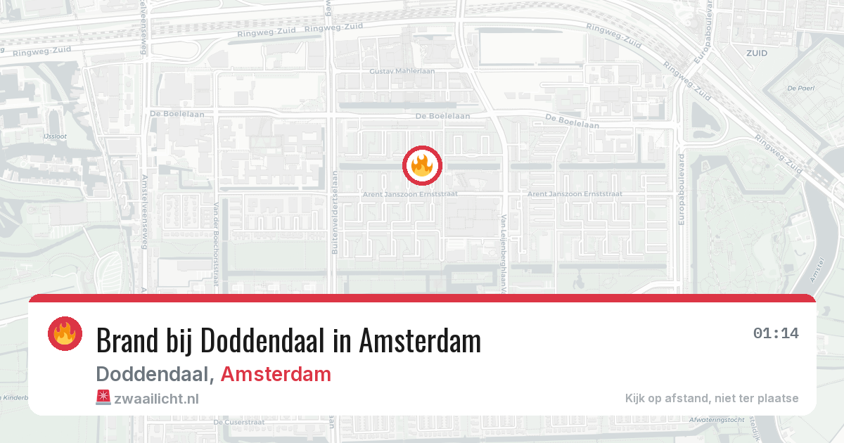 Brand bij Doddendaal in Amsterdam — 28 jul 2026