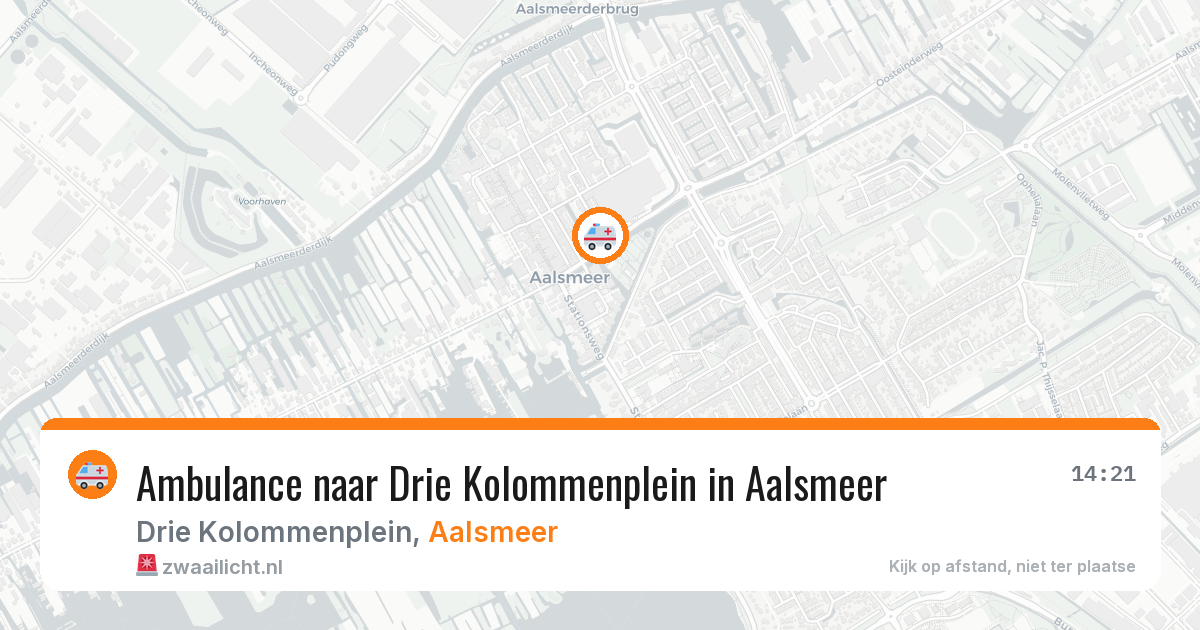 Ambulance naar Drie Kolommenplein in Aalsmeer — 2 aug 2026