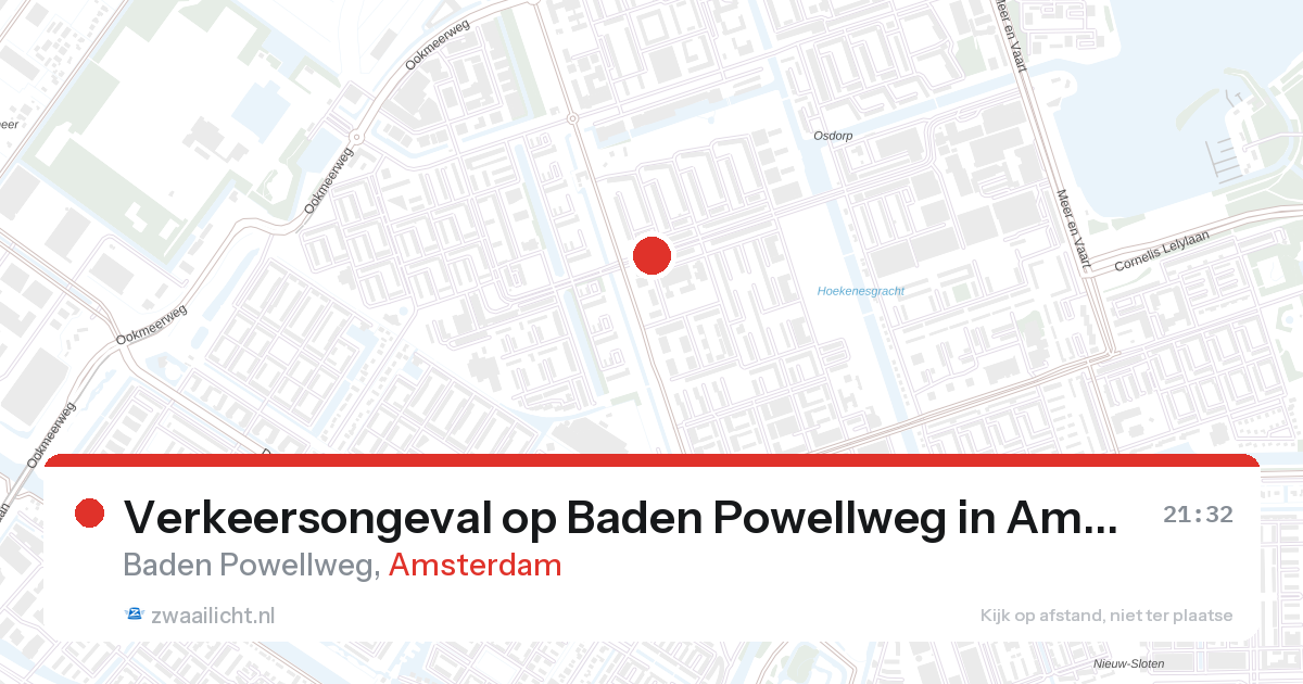 Verkeersongeval op Baden Powellweg in Amsterdam — 27 aug 2026