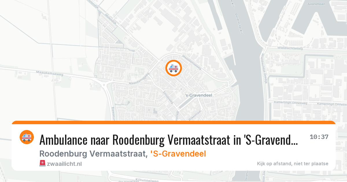 Ambulance naar Roodenburg Vermaatstraat in 'S-Gravendeel — 7 mrt 2026