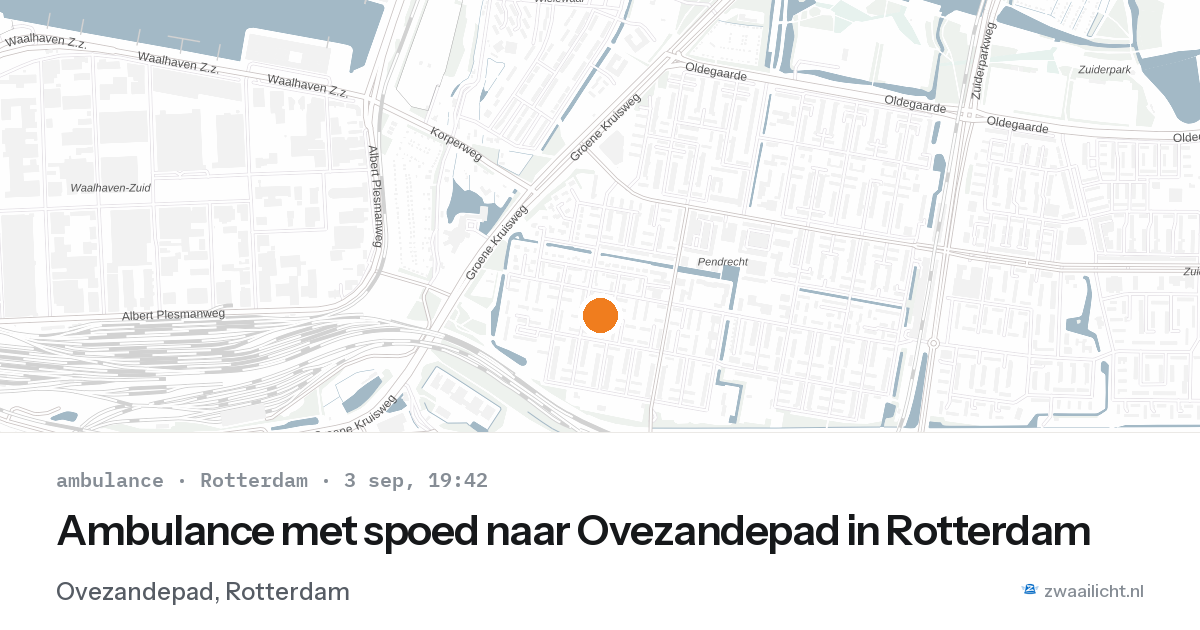 Ambulance met spoed naar Ovezandepad in Rotterdam — 3 sep 2026