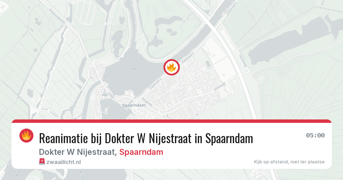 Reanimatie bij Dokter W Nijestraat in Spaarndam — 26 mei 2026