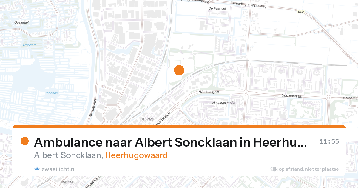Ambulance naar Albert Soncklaan in Heerhugowaard — 28 aug 2026