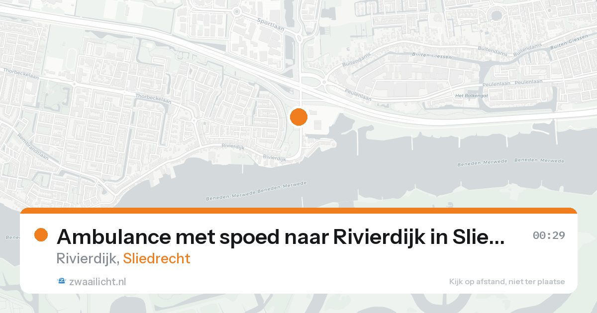 Ambulance met spoed naar Rivierdijk in Sliedrecht — 7 feb 2026