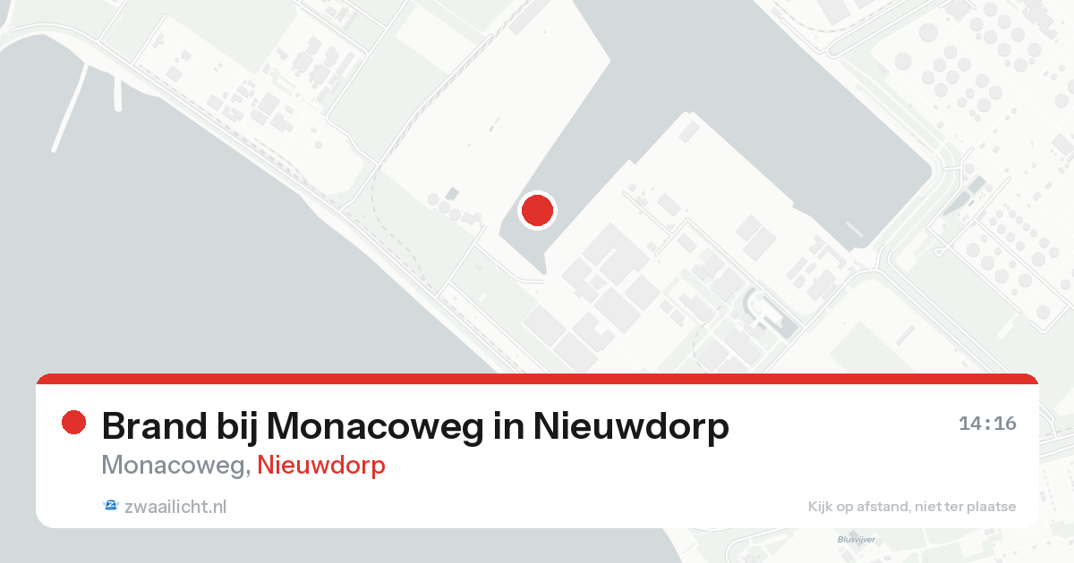 Brand bij Monacoweg in Nieuwdorp — 17 aug 2026