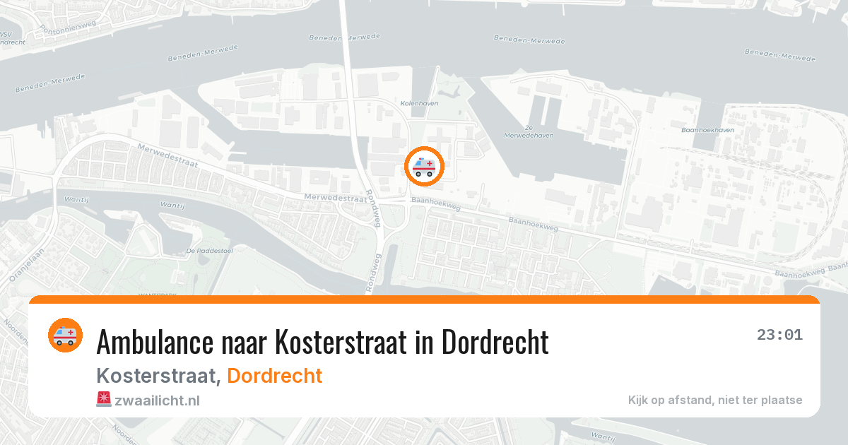 Ambulance naar Kosterstraat in Dordrecht — 22 jun 2026