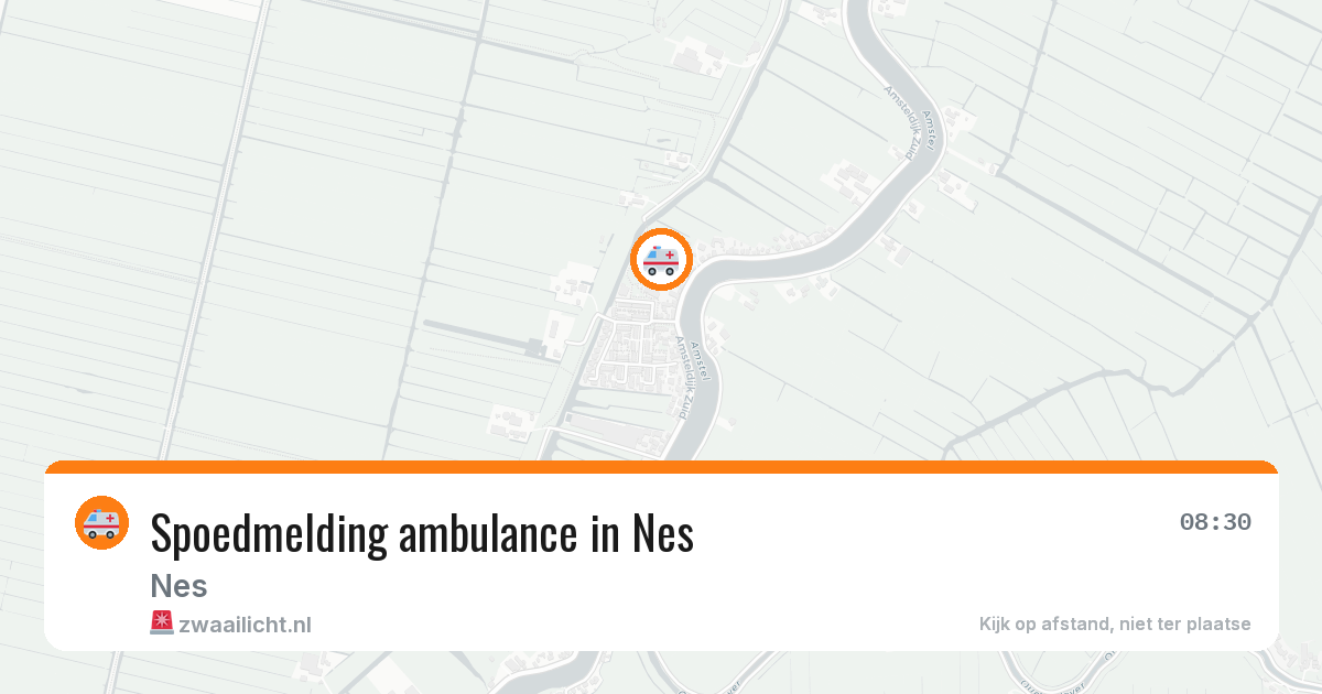Spoedmelding ambulance in Nes — 4 apr 2026