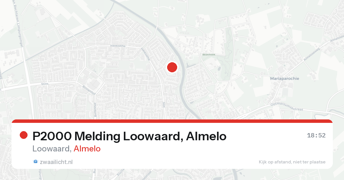 P2000 Melding Loowaard, Almelo — 7 feb 2026