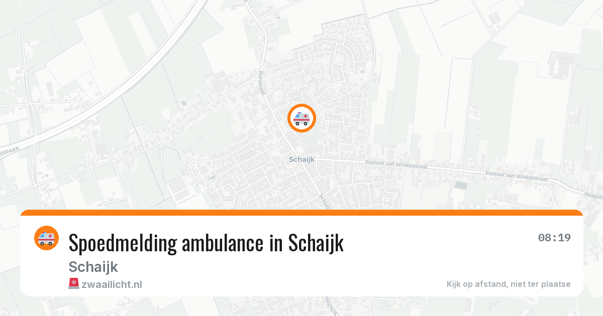 Spoedmelding ambulance in Schaijk — 7 aug 2026