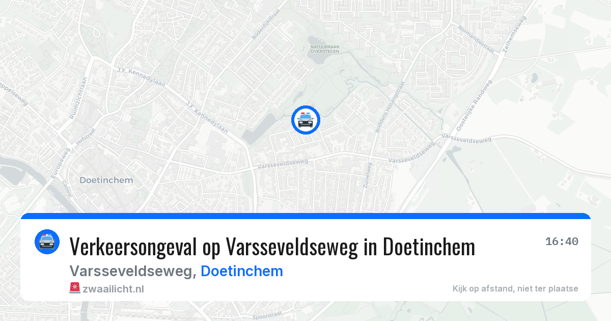 Verkeersongeval op Varsseveldseweg in Doetinchem — 2 aug 2026