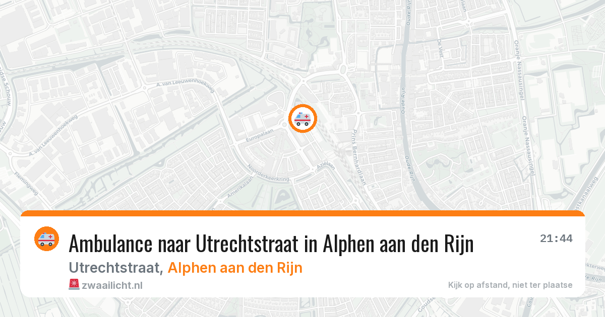 Ambulance naar Utrechtstraat in Alphen aan den Rijn — 7 jul 2026