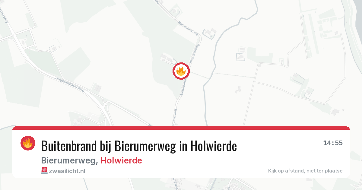 Buitenbrand bij Bierumerweg in Holwierde — 11 aug 2026