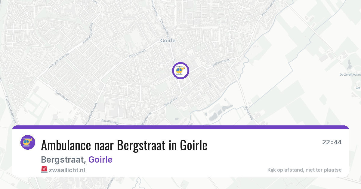 Ambulance naar Bergstraat in Goirle — 4 aug 2026