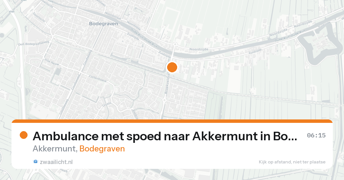 Ambulance met spoed naar Akkermunt in Bodegraven — 21 jul 2026