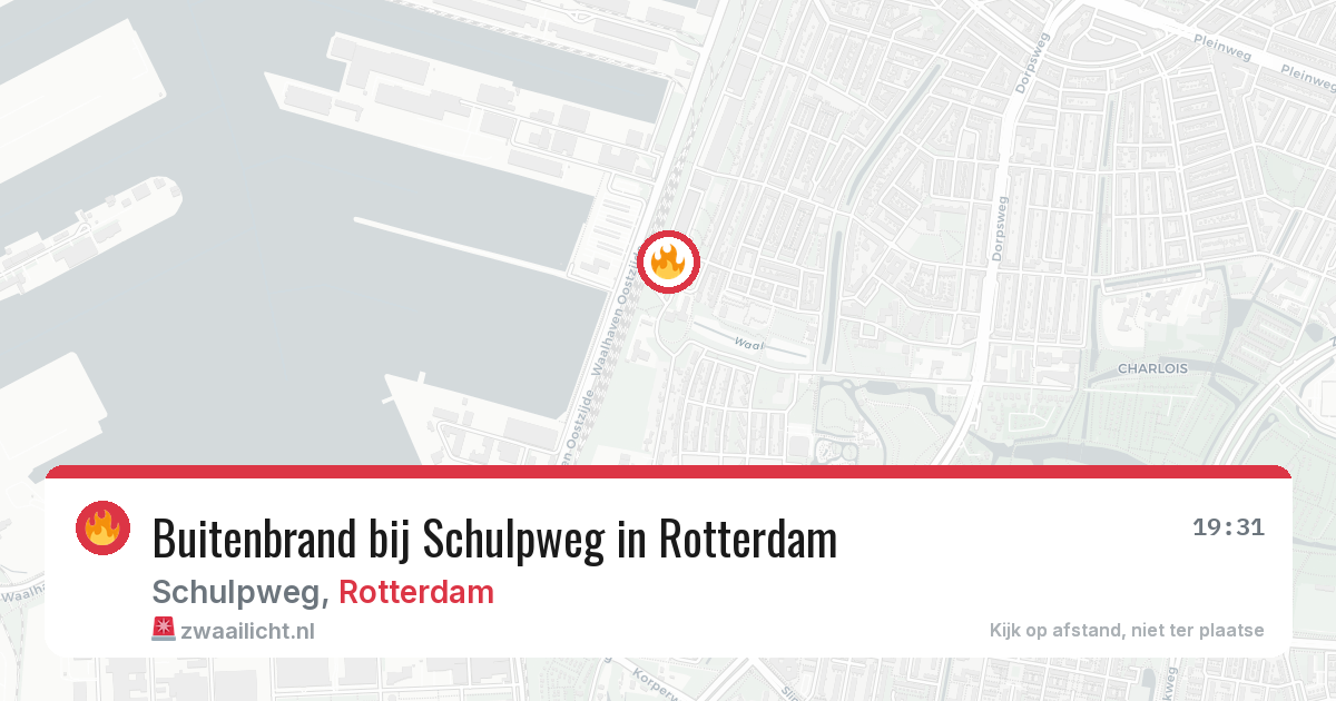 Buitenbrand bij Schulpweg in Rotterdam — 14 jun 2026