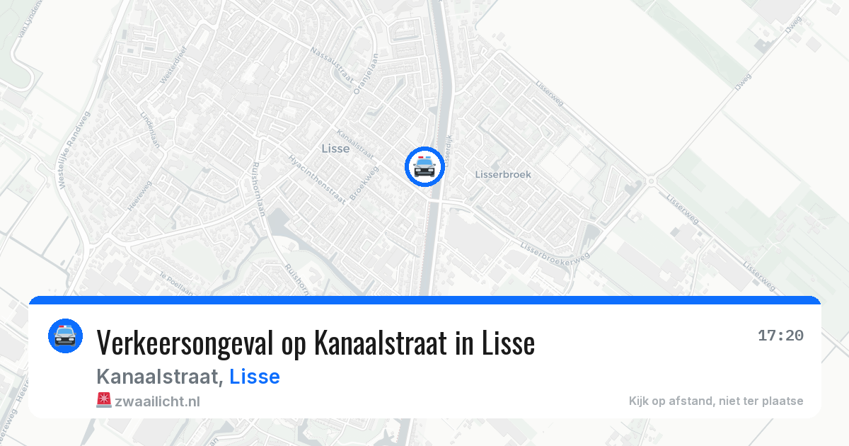 Verkeersongeval op Kanaalstraat in Lisse — 8 mei 2026