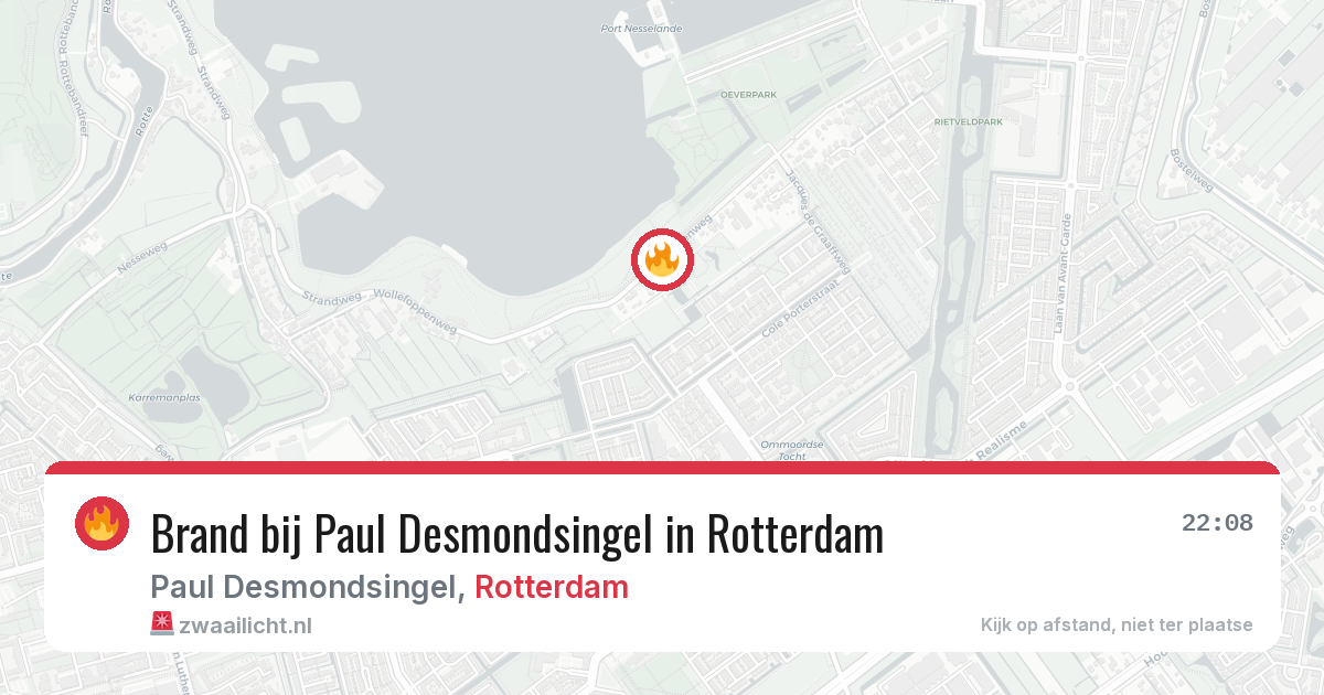 Brand bij Paul Desmondsingel in Rotterdam — 20 jun 2026