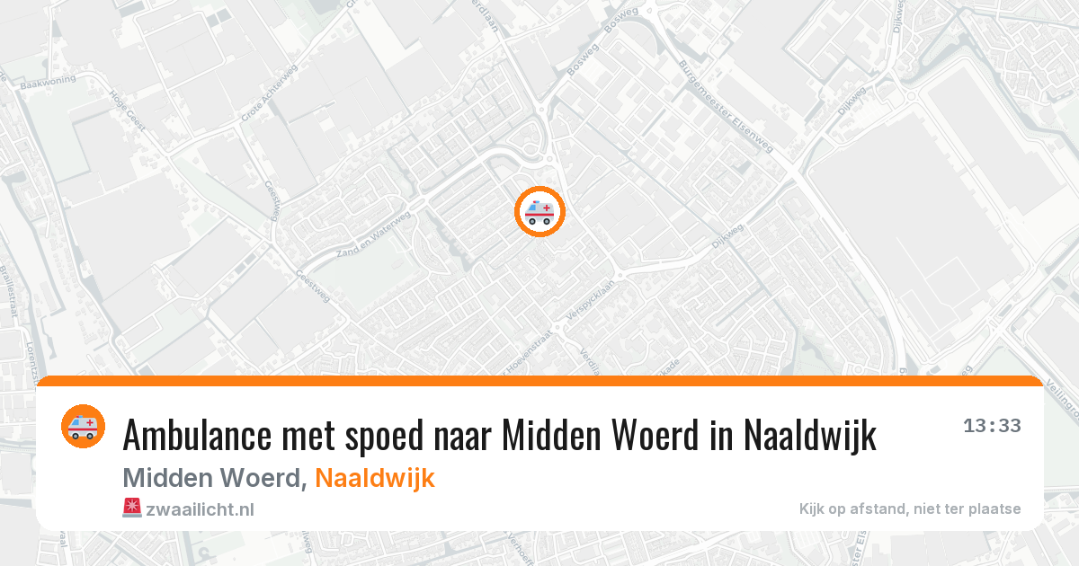Ambulance met spoed naar Midden Woerd in Naaldwijk — 14 mrt 2026