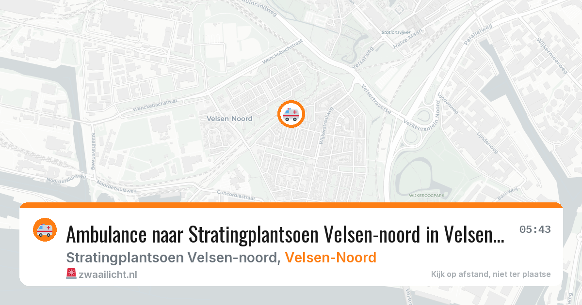 Ambulance naar Stratingplantsoen Velsen-noord in Velsen-Noord — 4 jul 2026